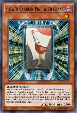 Flower Cardian Pine with Crane